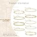Aurevella Adjustable 14K Gold-Plated Women's Chain Bracelets, Bohemian Minimalist Fashion Layered Cuban Paper Clip Chain, Jewelry Gifts
