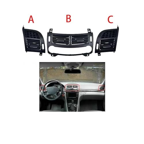 Grille de ventilation climatisation W211 : solution tableau de bord Mercedes E200-E300 noir