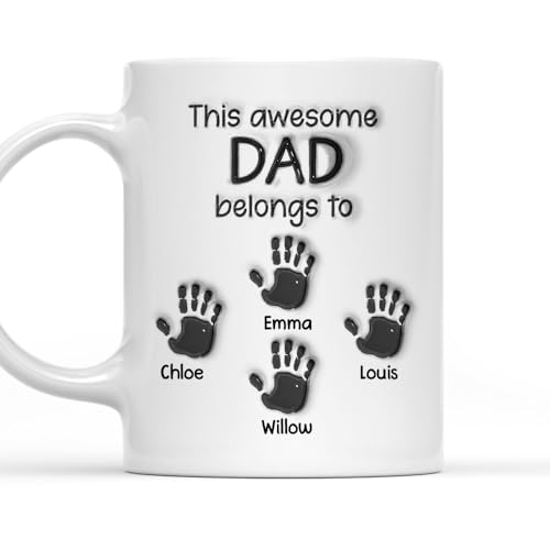 Taza personalizable de cerámica para papá y abuelo miniatura 1