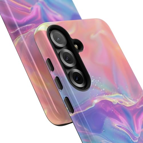 Coque rigide Samsung S25 Plus brillante motif abstrait dégradé multicolore - 2