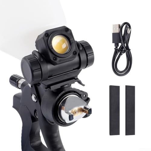 YobiLife Lámpara de iluminación en aerosol de pintura, luz de trabajo recargable de 500 lúmenes con luz diurna de 4000 K, dos modos de brillo, sensor de onda manual, para reacabado de automóviles y
