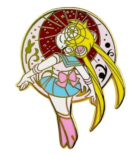 Sailor Moon Lapel Pins, Anime Brooches and Pins, Set of 6, Features Sailor Moon, Mercury, Mars, Jupiter, Venus and Chibi Moon, Girly Fashion Accessories2