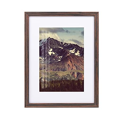 Joyshare Bilderrahmen 30x40cm, mit Passepartout Schwarz Holz Weiß MDF-Holzrahmen 16 Zoll,Modern Natur mit Acrylglas/Portraitrahmen/Wechselrahmen (holz, 30x40cm/1x)