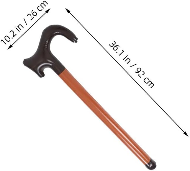 VANZACK 3pcs Blow Up Walking Stick Cane, Halloween Inflatable Cane Props, Funny Costume Accessories for Party Decorations, Family Gatherings, School Events