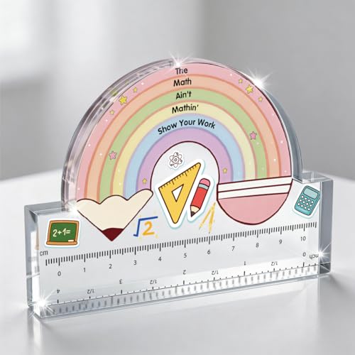 Best Math Teacher Gift Math Gifts Teacher Appreciation Gifts Mathematician Desk Decor Math Lover Rainbow Acrylic Sign Office Decor Retirement Graduation Acrylic660