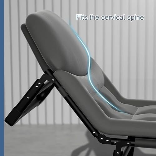 Chaise longue pliante multifonctionnelle avec dossier réglable portable