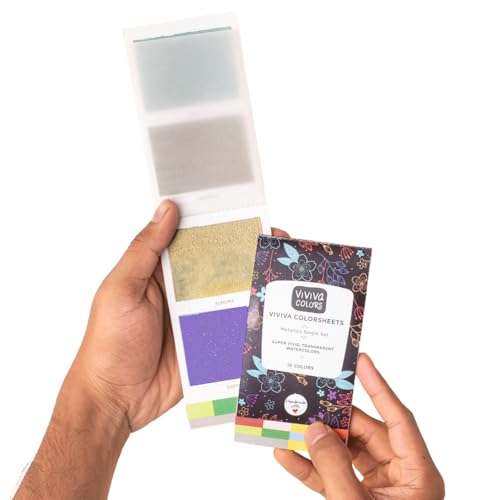 Aquarelle Métallique Viviva Colorsheets pour Peindre sans Encombrement ni Coulure