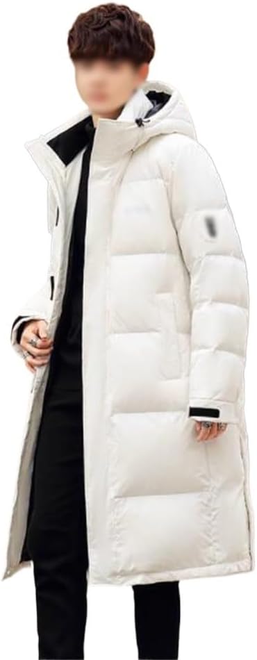 VIDI Winter Fashion Thick Warm Casual Hooded Jacket Down Male Long Over The Knee