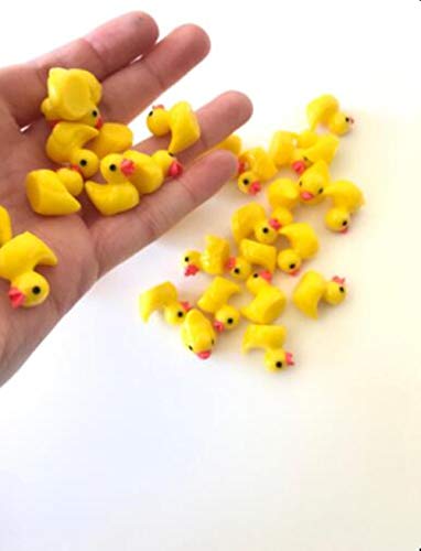 Ardest Slime Charms Duck Hard Resin Slime Beads Little Duckies For Crafts,Handmade School Project,Dollhouse Miniature, Home Decor Christmas Gift(50 Pcs) #TOP6