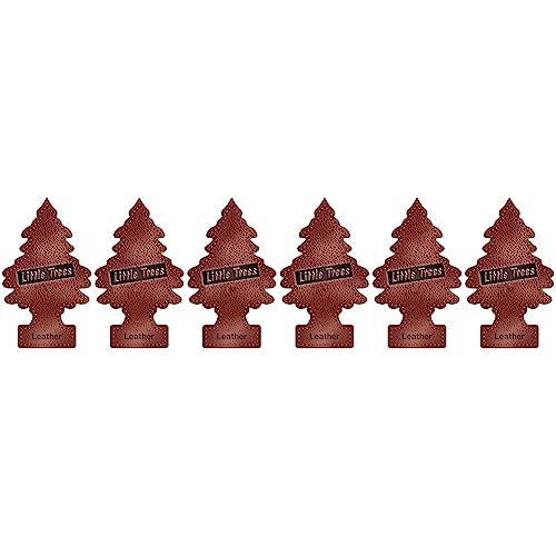 Little Trees Air Freshener Tree LTZ016 Leather Fragrance For Car Home Boat Caravan - Triple Pack (Pack of 2)