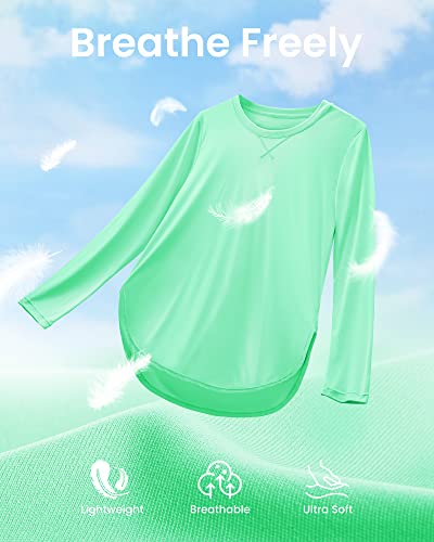 Image of G4Free Lightbreeze Womens UPF 50+ Long Sleeve Workout Tops Quick Dry UV Sun Shirt Running Gym Hiking Yoga Casual Lightweight