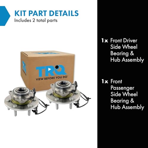 Image of TRQ Front Left and Right Wheel Bearing and Hub Assembly Set 2 Piece