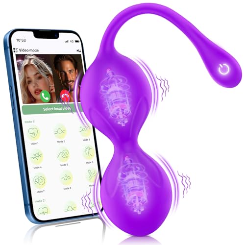 Vibratoreper Donna Professionale Wireless Punto G Squirting Sex Toys Mini Vibratore Ovetto Vibrante Donna Telecomando a Distanza APP 9 Modo Vibratori Sexytoysys Clitoride Donna Coppia Realistici(Uva)
