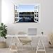 wall26 A Peaking View Through The Forest of The Morning Sunrise - Wall Mural, Removable Sticker, Home Decor - (36"x48", Peaceful Lake View)