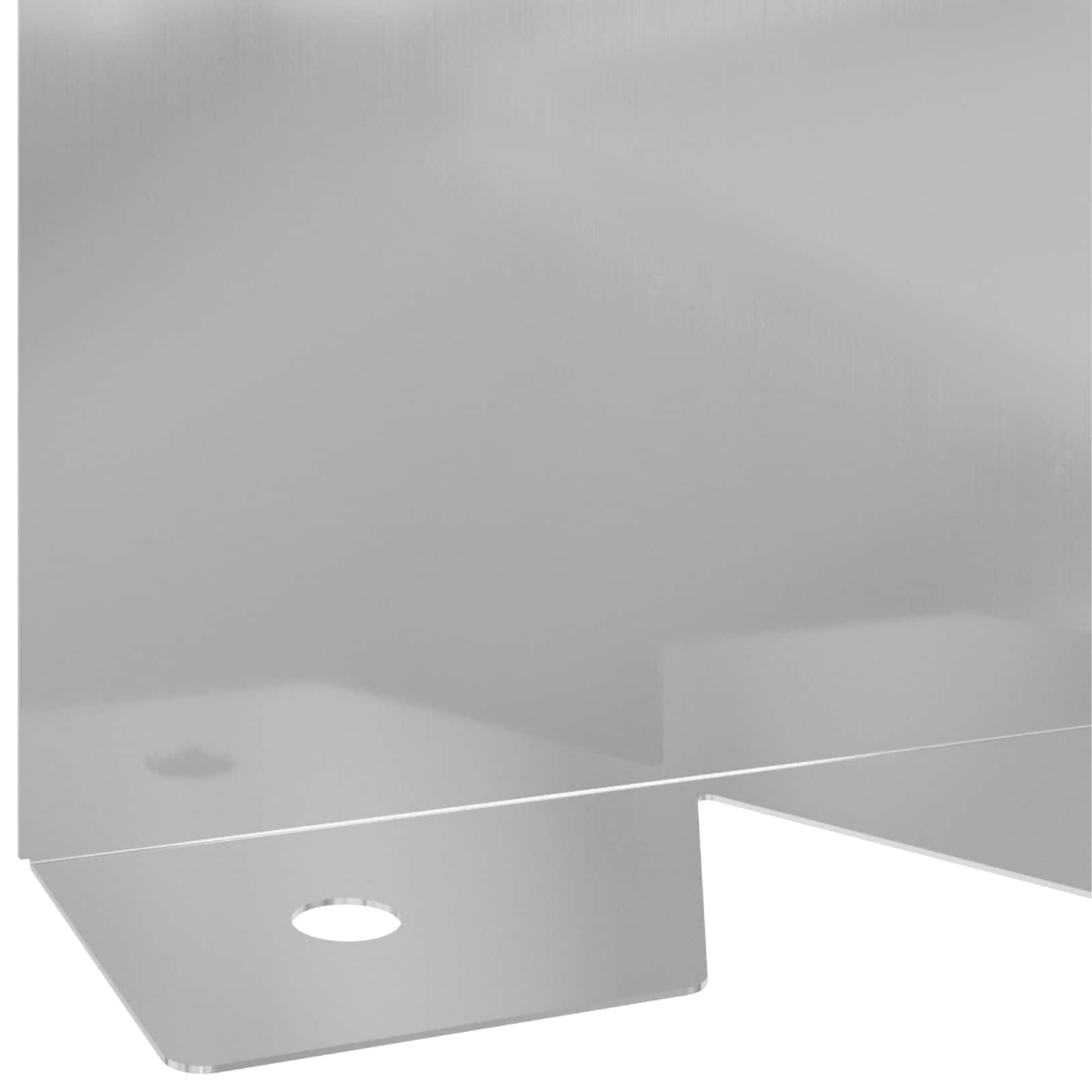 Lot de 10 bordures de pelouse en acier argenté 102 x 10 x 4 cm