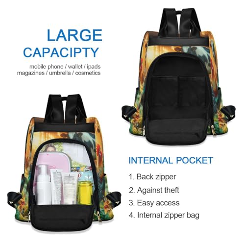 Mochila antirrobo con cremallera trasera ideal para viajes de moda 5