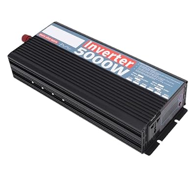 Serounder 5000W Power Inverter Durable Highefficiency 12V DC to 110V AC Converter for Home Use Metal Housing (US Plug)