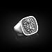 TheRollerStone - Christian Holy Communion or Lord's Supper Silver Signet Ring for Men, Handmade Eucharist Polished Silver Rings, Unique Religous Gift Jewelry