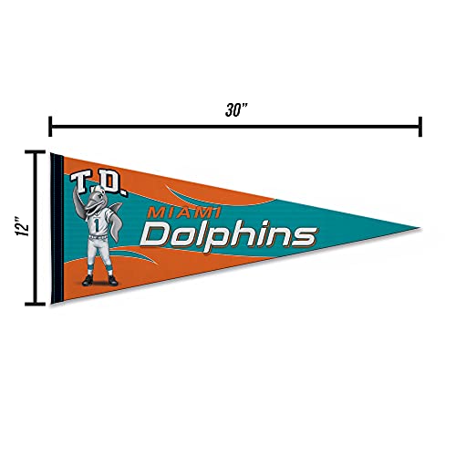 Image of Rico Industries NFL Football Mascot inch 12 inch x 30 inch Felt Wall Decor Pennant - Great for Home /Bed Room /Man Cave Decor