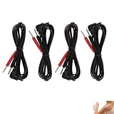 4 cavi di ricambio TENS EMS 1,25m spina 2,35mm cavo elettrodo flessibile