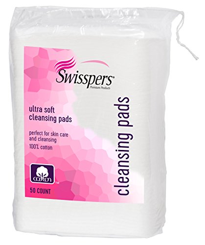 Swisspers Premium Cotton Facial Cleansing Pads, Disposable Washcloth (Pack Of 6) #TOP3