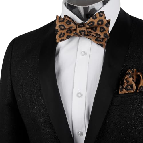 Image of Alizeal Mens 2pcs Solid Self-tied Bow Tie Set