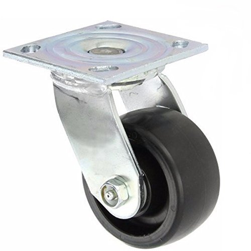 Albion 16PB04201S 5" Diameter Polypropylene Wheel Medium Heavy Duty Swivel Caster, Roller Bearing, 2" Tread Width, 4-1/2" Length x 4" Width Base Plate, 450 lb. Capacity Range