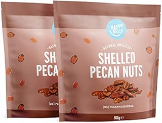 Amazon Brand - Happy Belly Shelled Pecan Nuts, 2 x 500g