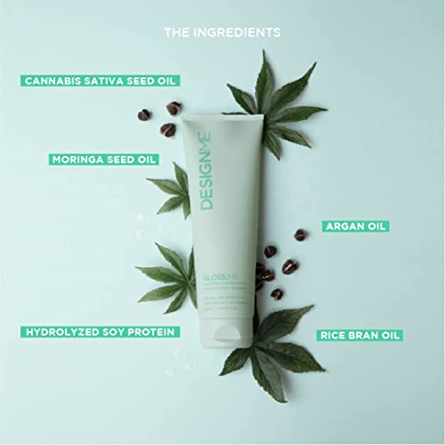 Designme Gloss.me Hydrating Treatment Mask | Deep Conditioning Hair Mask For Hydration & Elasticity | Soy Protein, Moringa Seed, & Argan Oil Hair Mask | Straight, Wavy, Or Curly Hair Mask, (8.5 Fl Oz) #TOP4