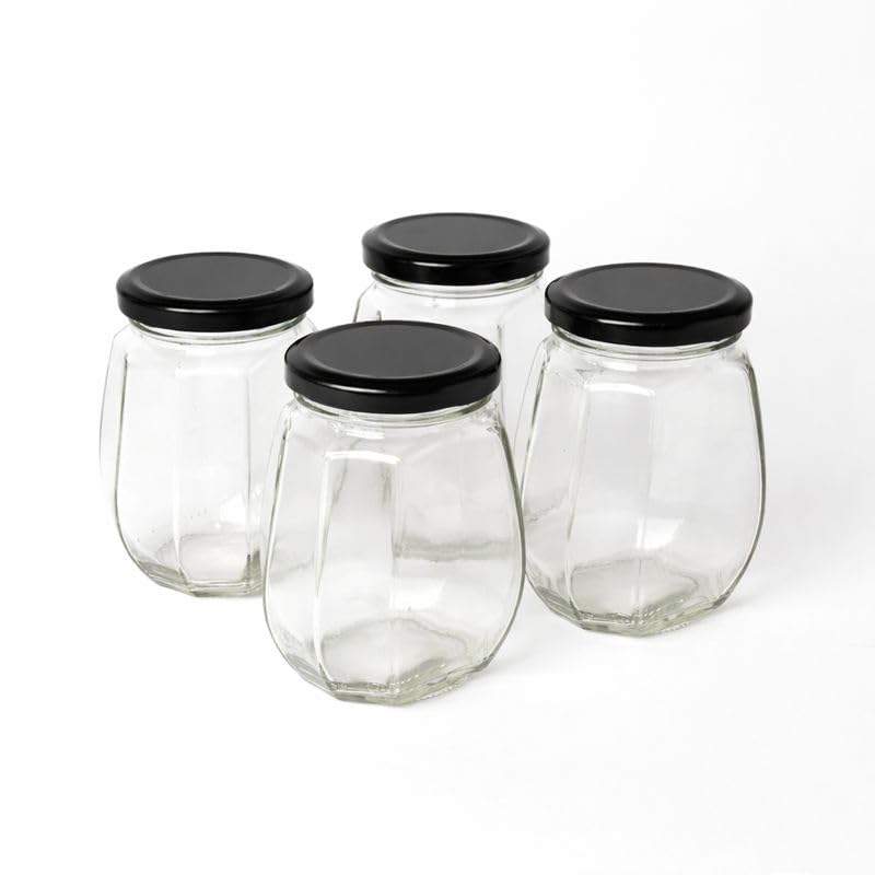 Image of Glass Jar with Air Tight Metal Lid I Kitchen Storage Jars for Spices, Coffee, Sugar & Dry Fruits I Grocery Storage Container I Kitchen Pantry Organiser Jar (CROWN SHAPE GLASS JAR - 750 ML - PACK OF 2)