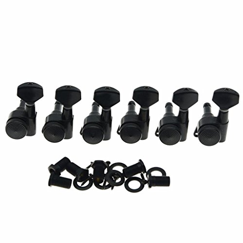 Dopro Mécaniques de guitare verrouillables pour gaucher – 6 clés d’accordage en ligne – Noires – Fabriquées en Corée - Les Beatles, Paul McCartney, John Lennon, RIngo Starr, George Harrison Dopro Mécaniques de guitare verrouillables pour gaucher - 6 clés d'accordage en ligne - Noires - Fabriquées en Corée