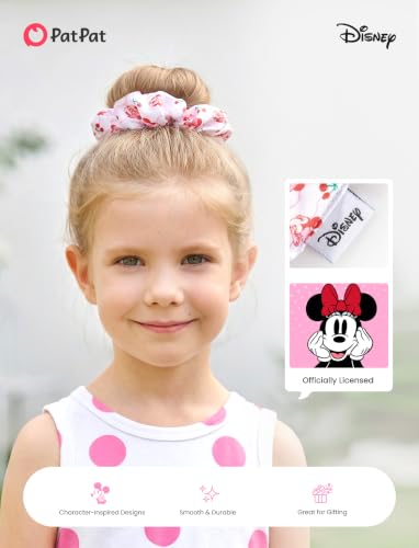 Image of Disney Minnie Mouse Scrunchies for Girls, 3PCS Satin Hair Ties & Ponytail Holders, Cute Hair Accessories for Kids, No Damage No Crease Scrunchies, Birthday Gifts for Toddler Girls