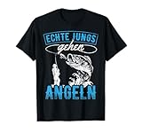 Echte Jungs gehen Angeln - Angler Fischer Kinder Jungen T-Shirt