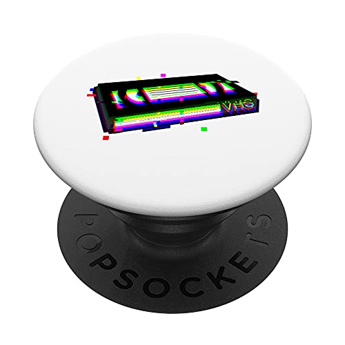 VHS Tape - Vaporwave Aesthetic Retro 90er Glitch PopSockets PopGrip Intercambiable