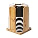 Mind Reader Cup and Lid Organizer Carousel, 4 Compartment, Bamboo Brown