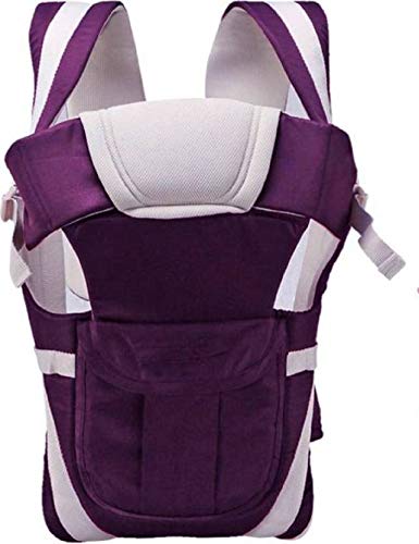 Chinmay Kids® Baby Carrier Cum Kangaroo Bag 4 in 1 Carry Bag Baby Carrier Cum Kangaroo Bag Cuddler (Air Mash Fabric) (Purple) 1