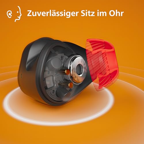 Philips TAA5508BK/00 Echte kabellose Kopfhörer mit Noise Cancelling