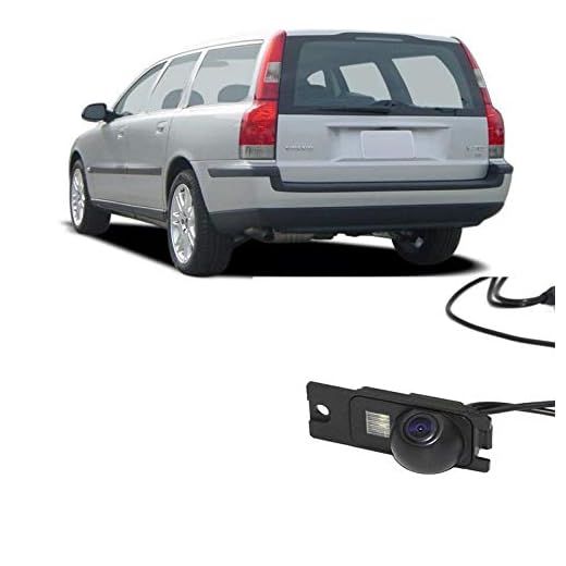 HYFCLD Bilkamera Högkvalitativ bakre vy Back Up CCD Night View Camera RCA CAM,För VOLVO V70 XC V 70 R XC70