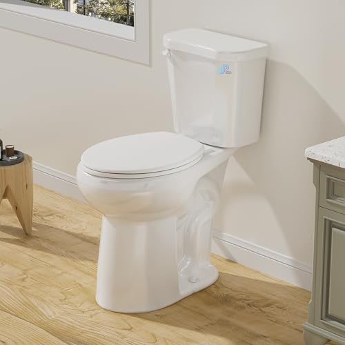 Simple Project Inodoro redondo de 21 pulgadas de alto con asiento de silla cómodo, inodoro de 1.28 Gpf, potente inodoro extra alto, 12 pulgadas áspero en baños de altura cómoda para personas mayores y