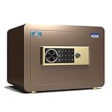 YWSZJ Pieds en acier de sécurité Coffre-fort numérique avec clavier for Home Office et Hôtels magasin Cash Passport Bijoux (Color : Brown)