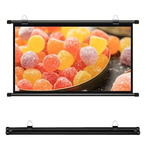 Pantalla de proyector manual retráctil 72" 4:3 negra