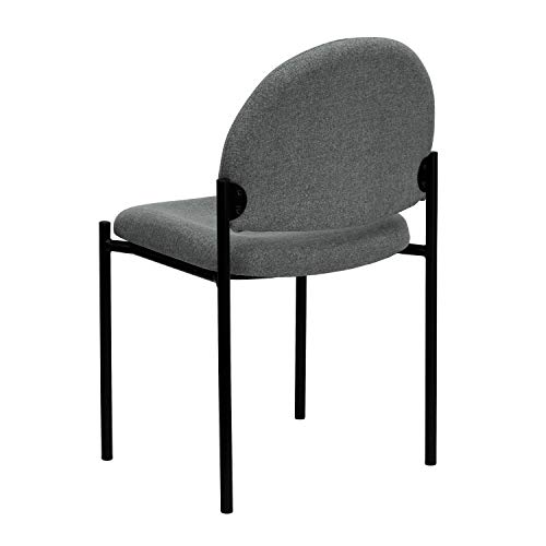 Image of Flash Furniture Tania Comfort Gray Fabric Stackable Steel Side Reception Chair