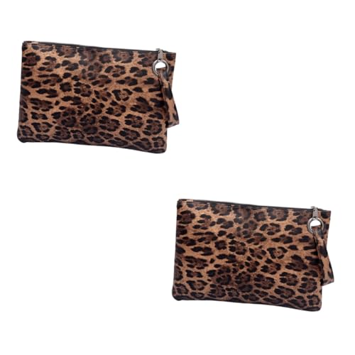 Portefeuille léopard cool et grand sac à main femme original tendance marron