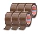 Tesa 4280 Packaging Tape – 6 Rollen Klebeband für Verpackungen, Kartons, Umzug, Lager, Arbeit, Versiegelung garantiert – 48 mm x 50 m, Braun/Havanna (6 Rollen)