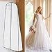 ABK Housse pour robe de mariée Housse de protection pour robe Set de 1 Bords noirs 60x180 cm pour robes de mariée Robes de soirée Costumes Manteaux Respirant Anti-poussière Robe de mariée