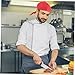 BESPORTBLE Fashion Chefs Hat Red Kitchen Catering Skull Cap Turban for Men and Women Comfortable Soft for Chefs Cooks and Daily Wear