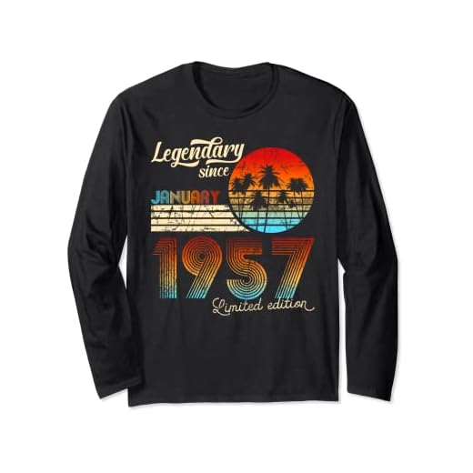 Cumpleaños Legendario Desde Enero De 1957 Regalo. Manga Larga