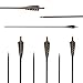 Letszhu Archery Carbon Arrows Wooden Grain Shaft 500 Spine with Feather Fletching for Hunting Target Shooting (30 Inch Arrows 6 Pack)