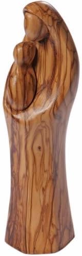 Olive Wood Our Lady Statue. Our Lady and Child Wood Statue. 20 cms in Height