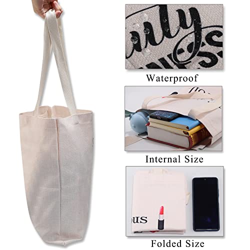 Bolso tipo tote Princess de BDPWSS con frase 'A Very Merry Unbirthday To You', para mujeres, ideal como regalo temático de cuentos y libros miniatura 4